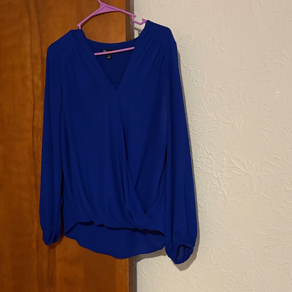 INC International Concepts Royal Blue Blouse